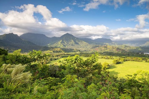 Blick ins Hanalei Valley