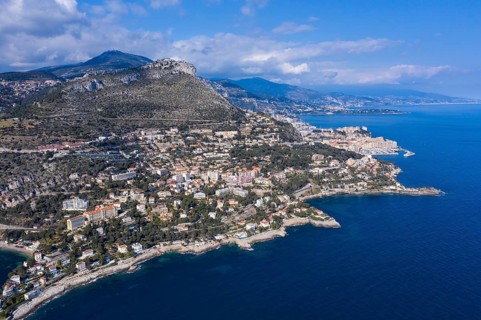 Aerial view of the coast of Cap d'Ail