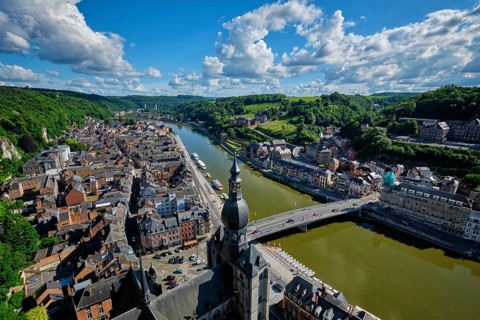 Aerial view of Dinant town