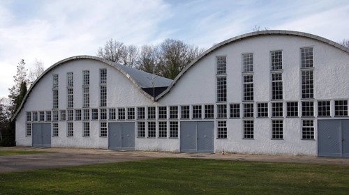 Double-arch festival hall of the Johannische Kirche in Blankensee