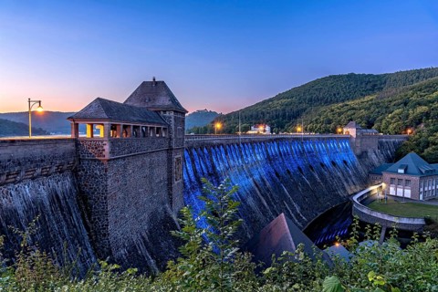 Dam in the evening light