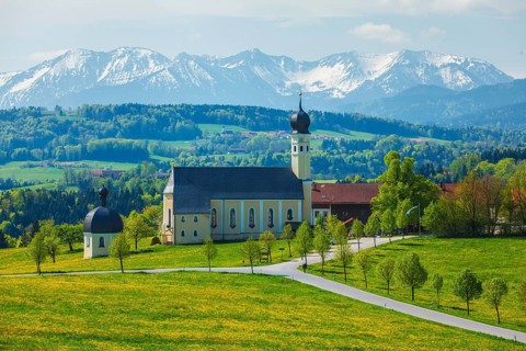 View of Bavaria countryside rural scene