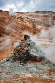 Steaming fumarole