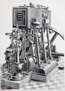 Standing compound steam engine with precision control