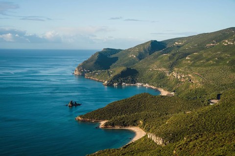 Beautiful coastal landscape of Natural Park of Arrabida
