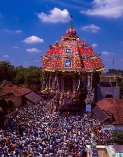 Car chariot festival at Thiruvarur