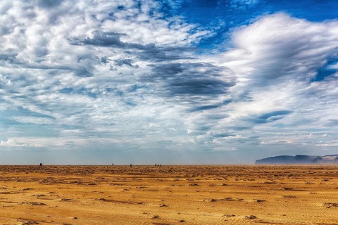 Remote sandy beach