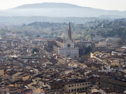 Stadtansicht von Florenz mit Basilika Santa Croce