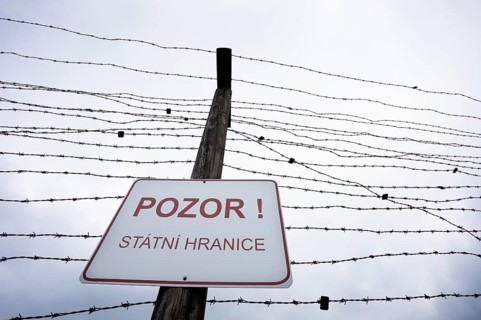 Barbed wire fence at the Iron Curtain Memorial at the Guglwald border crossing