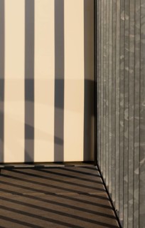 Balcony railing with shadow casting