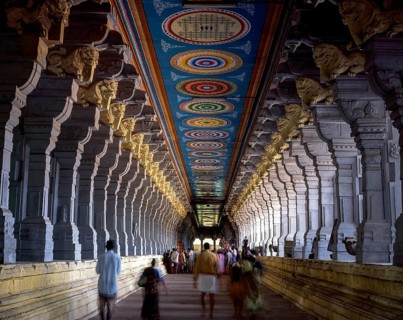 Ramanathaswamy temple corridor in Rameswaram