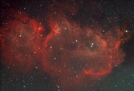 Seelennebel IC1848 in unserem Sonnensystem im Perseus-Arm der Milchstrasse im Sternbild der Kassiopeia