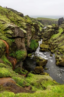 Rugged moss-covered canyon