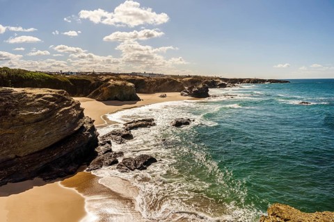 Spectacular cliffs and beaches on Vicentina Coast between Porto Covo and Sines