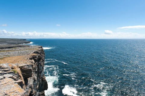 Cliff facing the Atlantic Ocean