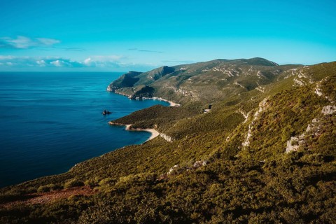 Beautiful coastal landscape of Natural Park of Arrabida