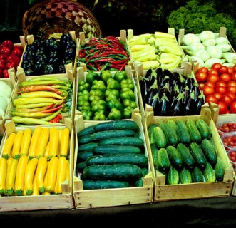 Vegetables at the market