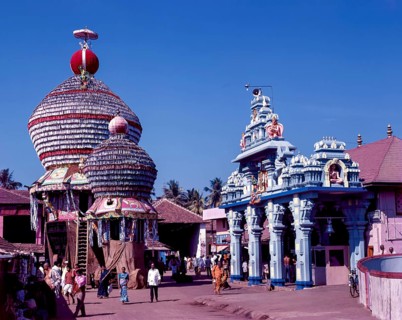 Lord Krishna temple with chariot in Udupi near Mangalore or Mangaluru