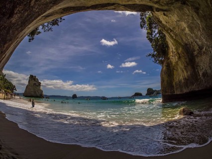 View from cave Cathedral Cave
