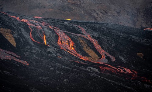 Glowing lava