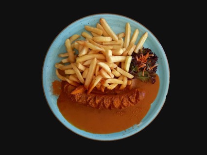 Currywurst with french fries