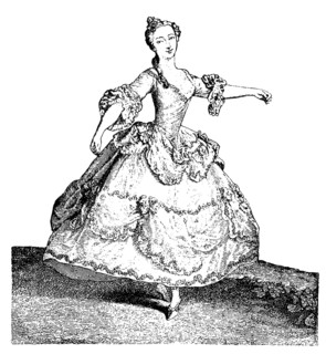 Dancer in hoop skirt