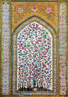 Faience-clad portal