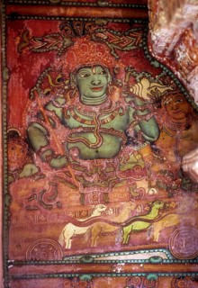 17th century murals in Sri Thodeekkalam Siva Temple in Kannavam near Thalassery