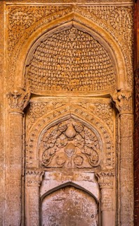 Stucco prayer niche