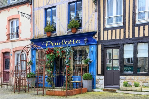 Half-timbered houses on the Place Saint Julien
