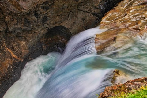 Waterfall in the Rosenlaui Glacier Gorge