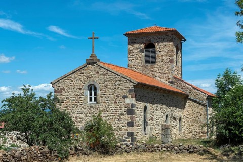 Saint-Geron church. Â Haute Loire departement. Auvergne Rhone Alpes. France