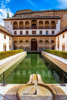 Myrtle courtyard with water basin
