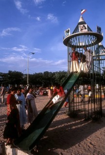 Childrens playing ina park