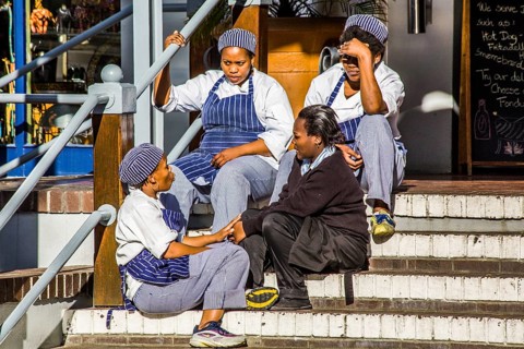 Kitchen staff break