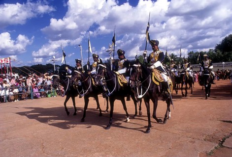 Dussera or Dasara procession during Navarathri festival in Mysuru or Mysore
