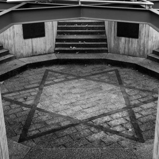 Memorial on the square of the Old Synagogue with the Star of David