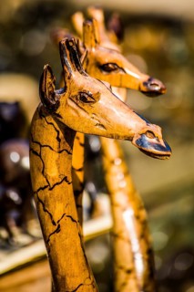 Wooden Giraffe Figurine