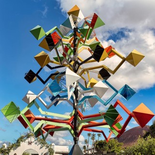 Colourful wind chimes