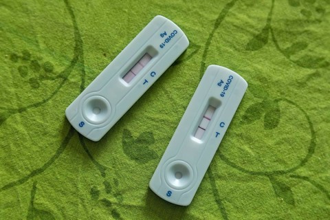 Covid-19 antigen test cassettes show positive result