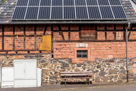 Historic farmhouse with photovoltaic system