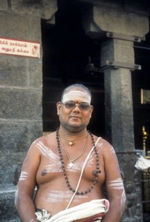 A priest in Kapaleeswarar temple at Mylapore in Chennai