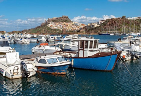 Boats in Castelsardo port