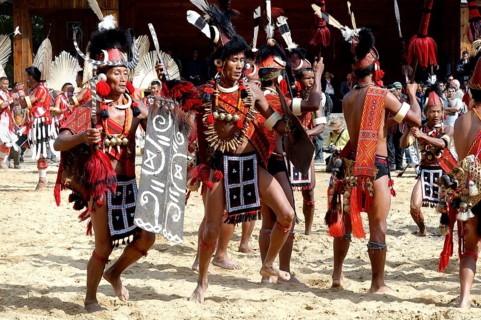 Ritual tribal dances at the Hornbill Festival