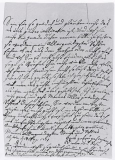 Letter from Crown Prince Frederick to his father from Kuestrin