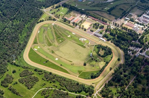Aerial view of Magdeburg racecourse