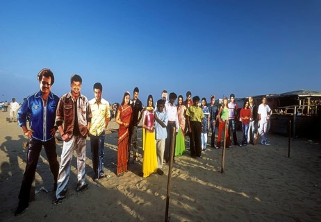 Cut outs at Marina beach in Chennai