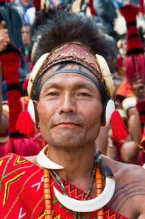 Naga tribesman in traditional dress