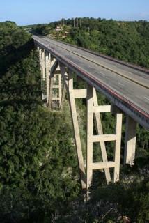 Road bridge over canyon