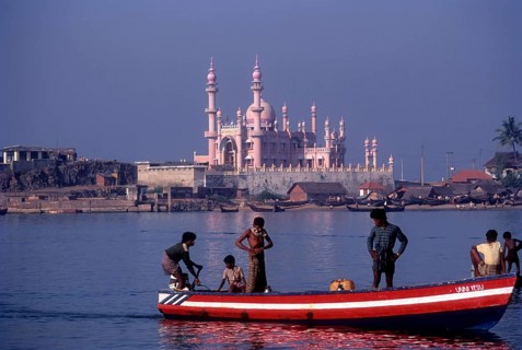Mosque and Fishing Boats in Vizhinjam